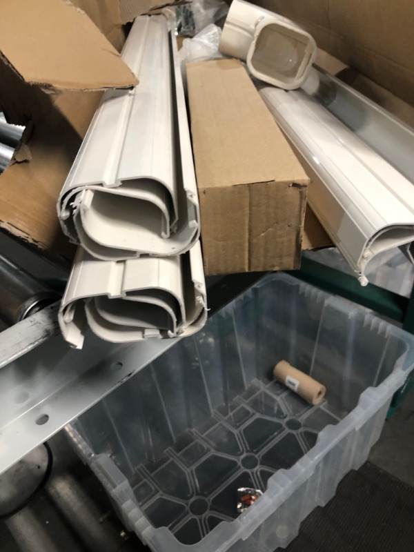 Photo 4 of **** SOME MISSING PARTS SEE PHOTOS FOR ACTUAL CONTENTS ****4" 14 Ft PVC Decorative Line Set Cover Kit Pro Series for Air Conditioners and Heat Pumps Decorative Tubing Cover,Ductless Mini Split Air Conditioners,No Other Parts Needed, White