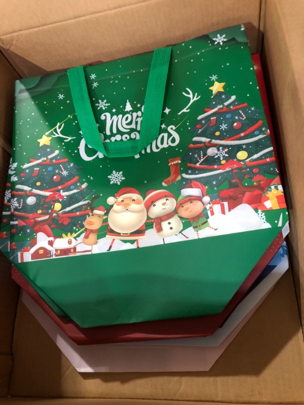 Photo 2 of 12 PCS Large Christmas Tote Bags