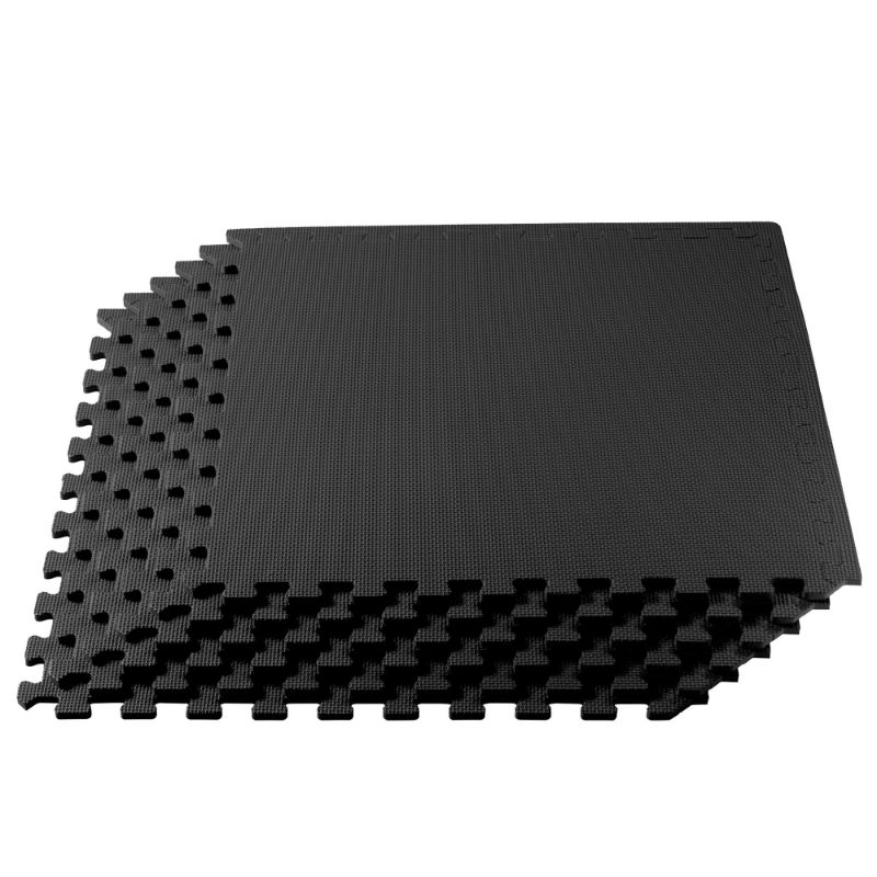 Photo 1 of 3/8 Inch EVA Foam Floor mat 24 in x 24 Black 24 (6 Tiles)