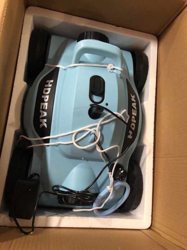 Photo 3 of **SEE NOTES**
Cordless Robotic Pool Cleaner, HDPEAK Pool Vacuum Lasts 110 Mins, Auto-Parking, Rechargeable