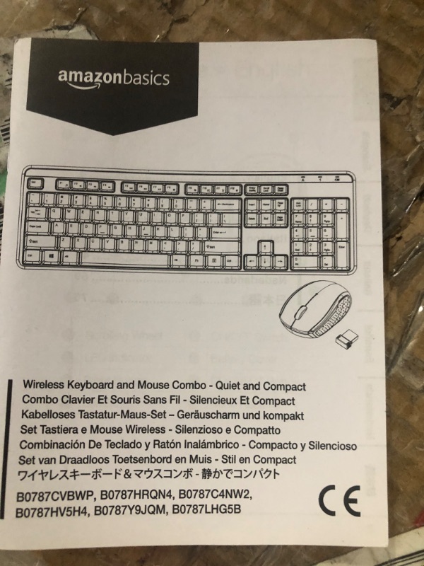 Photo 2 of Amazon Basics Wireless Computer Keyboard and Mouse Combo