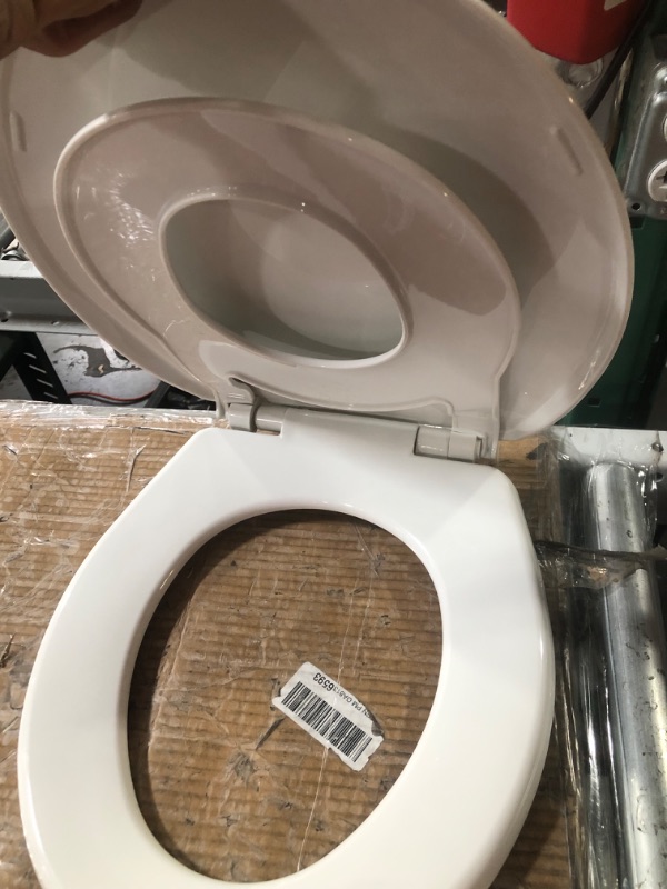 Photo 3 of **SEE NOTES**
Bemis 1500EC 390 Toilet Seat with Easy Clean & Change Hinges - Cotton White 1 Pack Elongated Toilet Seat