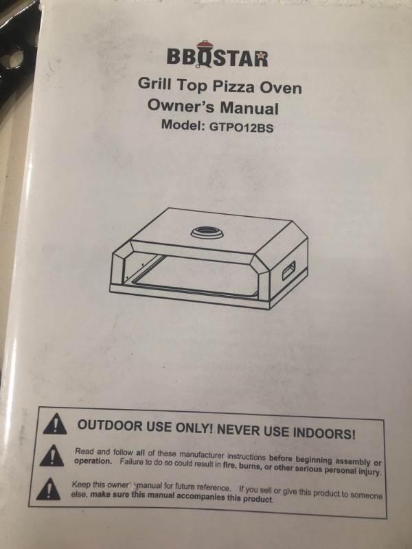 Photo 3 of *item used and dirty* needs to be cleaned *
Grill Top Pizza Oven, 12" Pizza Oven Fire Box For Outdoor Home-Made Pizza Accessory on Charcoal/Gas Grill/Smoker