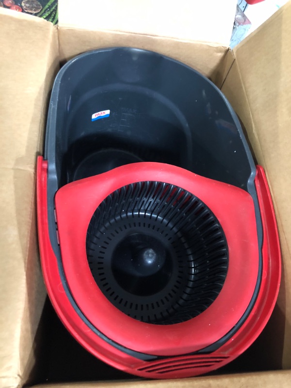 Photo 1 of **SEE NOTES**
O-Cedar EasyWring Microfiber Spin Mop, Bucket Floor Cleaning System, Red, Gray Spin Mop & Bucket