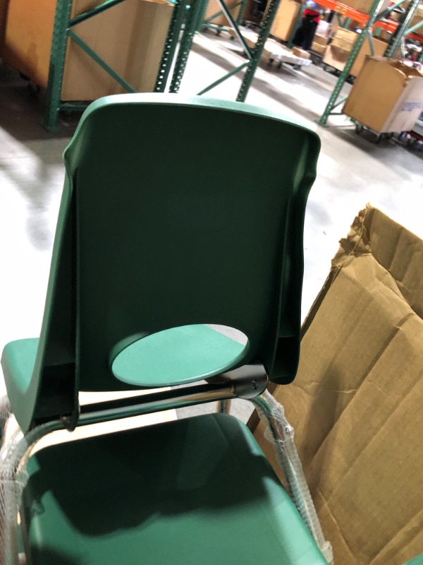 Photo 5 of (USED/Minor Damage) Factory Direct Partners 10367-GN 16" School Stack Chair, Green (6-Pack)