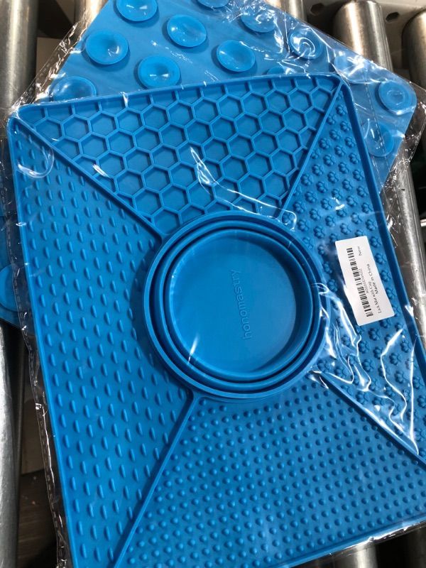 Photo 3 of (2x) Licking Mat for Dogs and Cats with Collapsible Cups, Premium Lick Mats with Suction Cups for Dog Anxiety Relief and Boredom Reducer, Dog Treat Mat, Perfect for Bathing, Grooming and Training