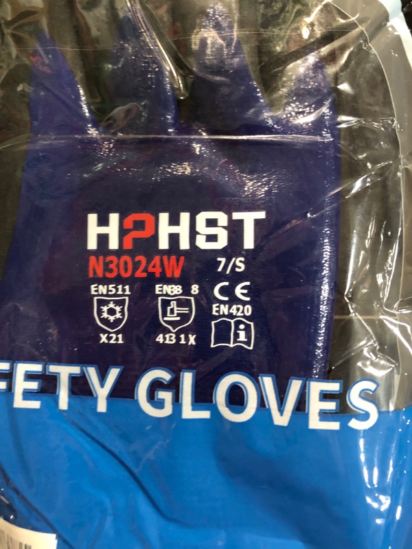 Photo 3 of 3PK - Winter Waterproof Work Gloves,HPHST Heavy Duty Oil Resistant Gardening Gloves with Nitrile Coating 1 Pair Small