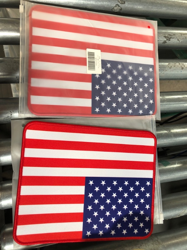 Photo 2 of 2PK - cimetech Mouse Pad with Stitched Edge,10.6×8.3 inches (4MM-USA Flag)