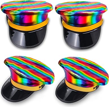 Photo 1 of Aichiyu Yacht Captain Hat Cap Rainbow Pack of 4