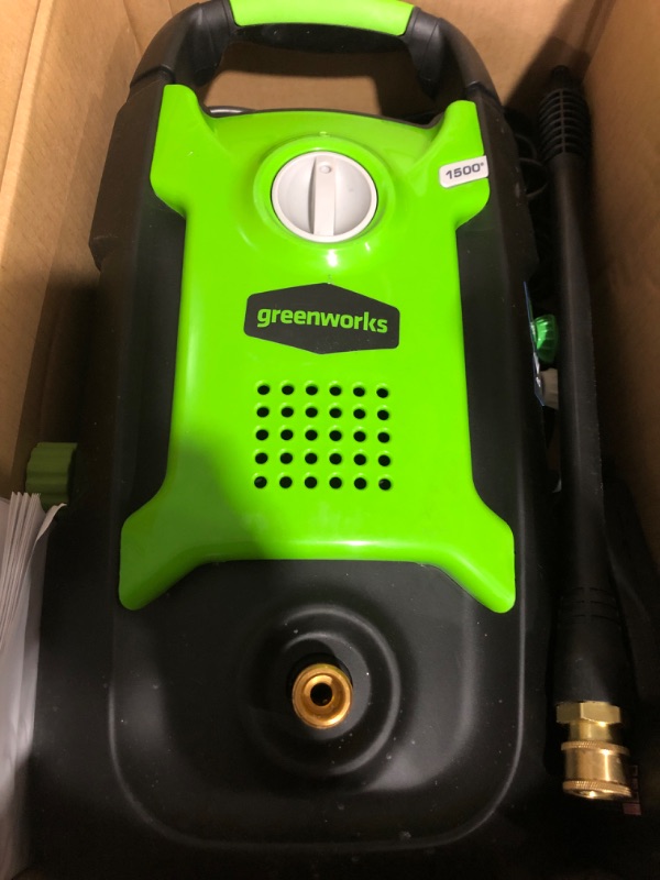 Photo 3 of * not functional * sold for parts * repair * 
Greenworks 1500 PSI 1.2 GPM Pressure Washer 