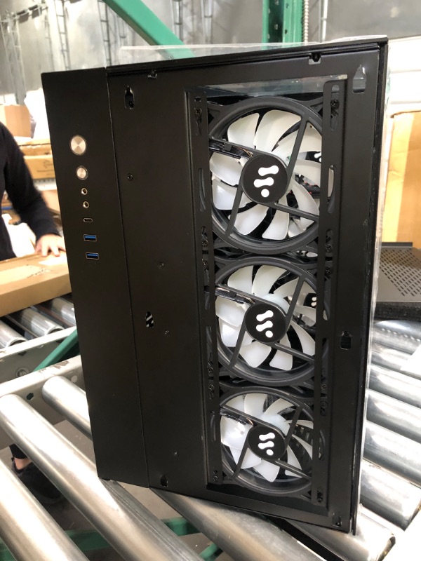 Photo 3 of AMANSON PC Case Pre-Install 9 ARGB Fans,ATX Mid Tower Gaming Case