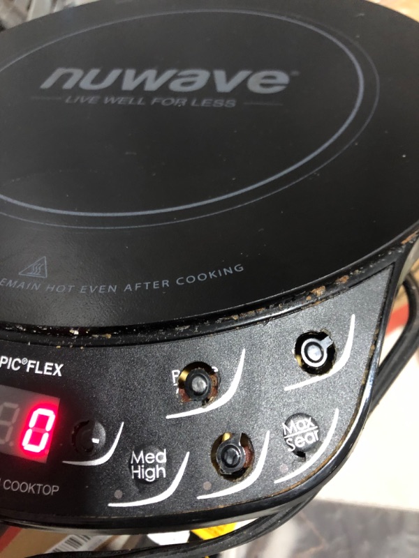 Photo 6 of *PREV USED-MINOR DAMAGE*
NUWAVE Flex Precision Induction Cooktop, 10.25” Shatter-Proof Ceramic Glass