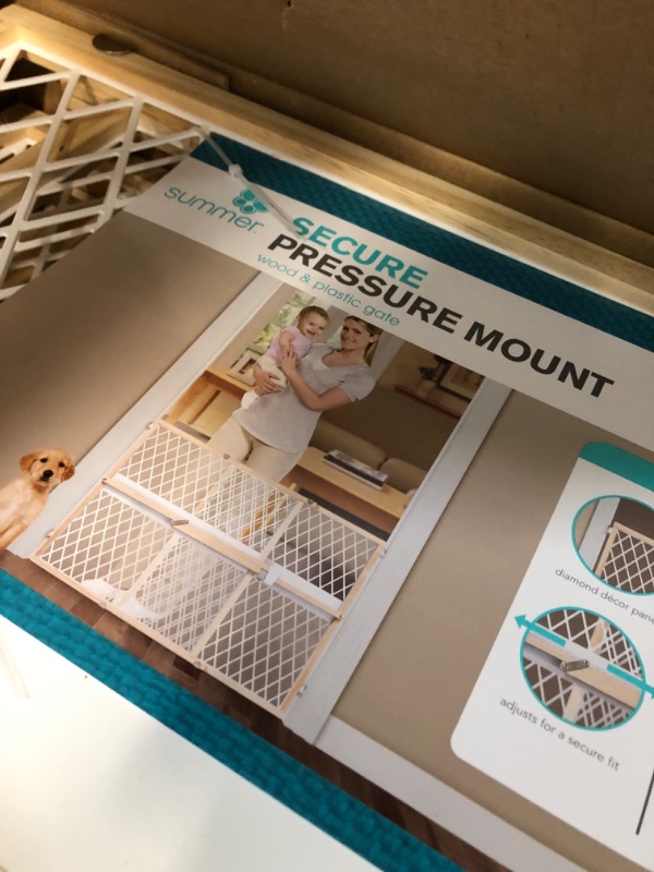 Photo 2 of ***READ NOTES***Summer Secure Pressure Mount Wood & Plastic Baby Gate