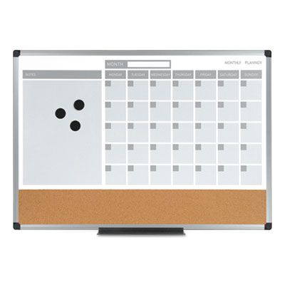 Photo 1 of **DAMAGED SEE PHOTOS**
Bi-Silque Visual Communication Products 3-in-1 Calendar Planning Board