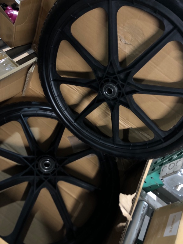 Photo 1 of 20" Replacement Flat Free Tire Assembly with 5/8" Bearing for Big Wheel Utility Carts/Lawn Carts-2PCS 5/8 inch bearing