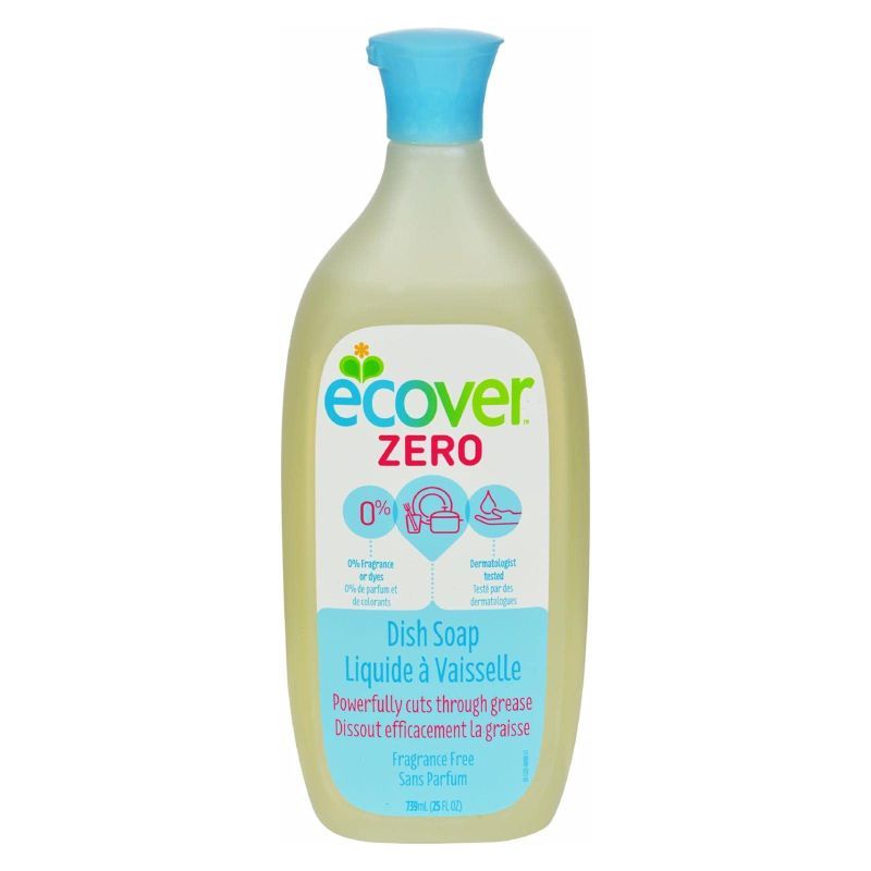 Photo 1 of 2 PACK Ecover Fragrance Free Zero Dishwashing Liquid Soap, 25 Fluid Ounce 