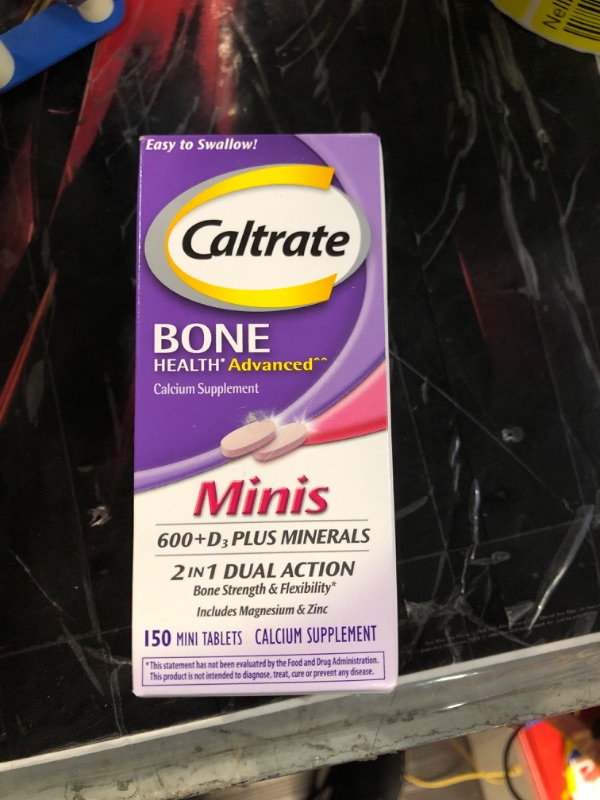 Photo 2 of Caltrate Minis 600 Plus D3 Plus Minerals Calcium and Vitamin D Supplement Tablets, Bone Health and Mineral Supplement for Adults - 150 Count 1 Pack