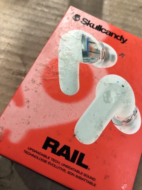 Photo 1 of **SEE NOTES**
Skullcandy Rail In-Ear Wireless Earbuds - White