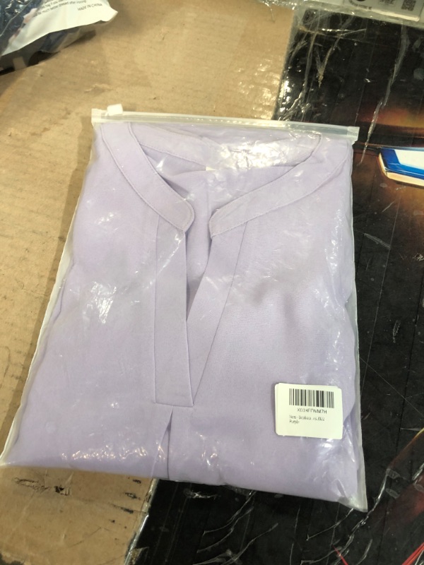 Photo 2 of Besiboo Womens Shirts Blouse - Purple SIZE LARGE