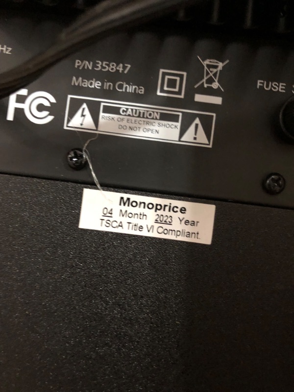 Photo 5 of ***POWERS ON - UNABLE TO TEST FURTHER***
Monoprice - 135847 Ssw-12 Powered Slim Subwoofer 