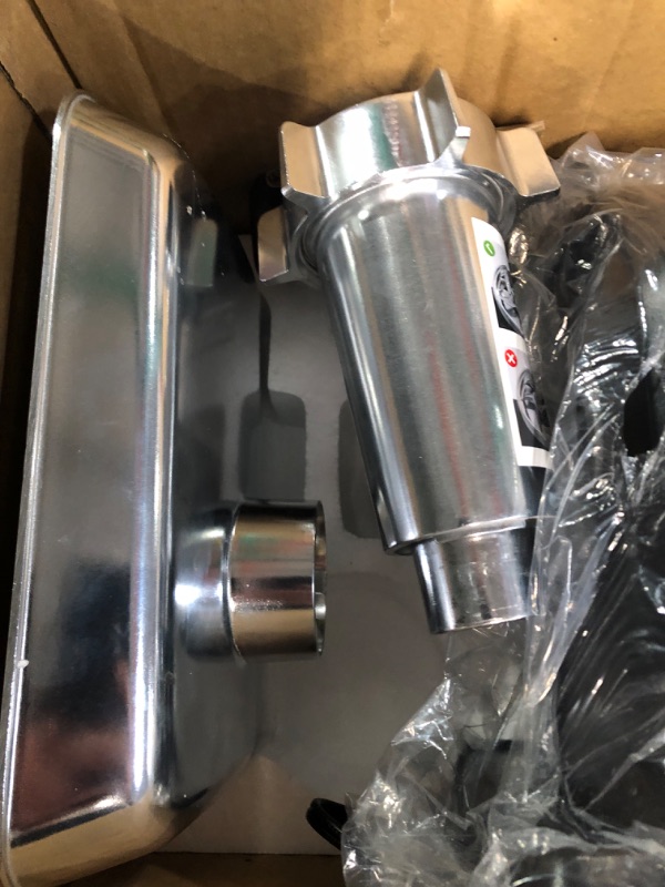 Photo 2 of **NONREFUNDABLE**FOR PARTS OR REPAIR**SEE NOTES**
AAOBOSI Electric Meat Grinder ?3000W Max ?Heavy Duty Stainless Steel Meat Mincer with 3 Grinding Plates, 3 Sausage Stuffer Tubes & Kubbe Attachments,Easy One-Button Control silver+black