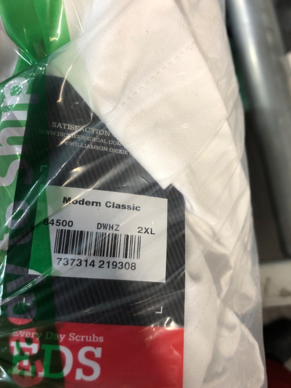 Photo 1 of Dickies EDS Professional Women Scrubs Dress Button Front 84500 XX-Large Plus White