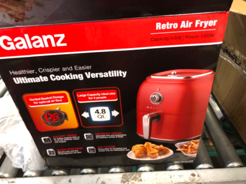 Photo 2 of *PARTS ONLY*4.8 qt. Red Electric Air Fryer Retro