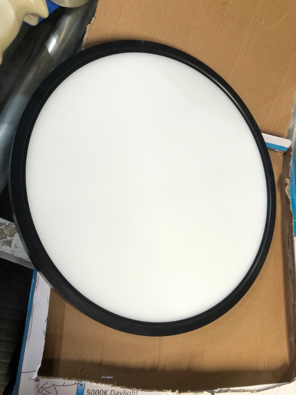 Photo 2 of [FOR PARTS, READ NOTES]
CycevSun 15.8 Inch Black Dimmable LED Ceiling Light Flush Mount 24W 3000K-4000K-5000K Selectable