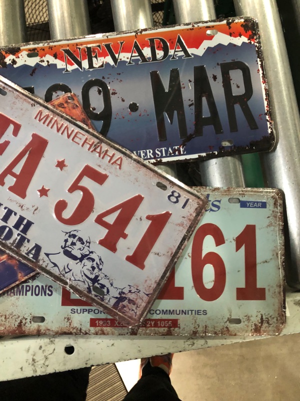 Photo 5 of 12 Pieces Assorted Retro License Plates