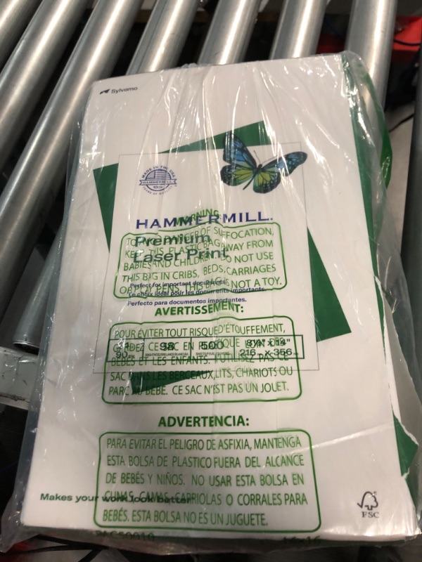 Photo 3 of Hammermill 104604 Laser Print Office Paper, 98 Brightness, 24Lb, 8-1/2 X 11, White, 500 Sheets/Rm (Ham104604)