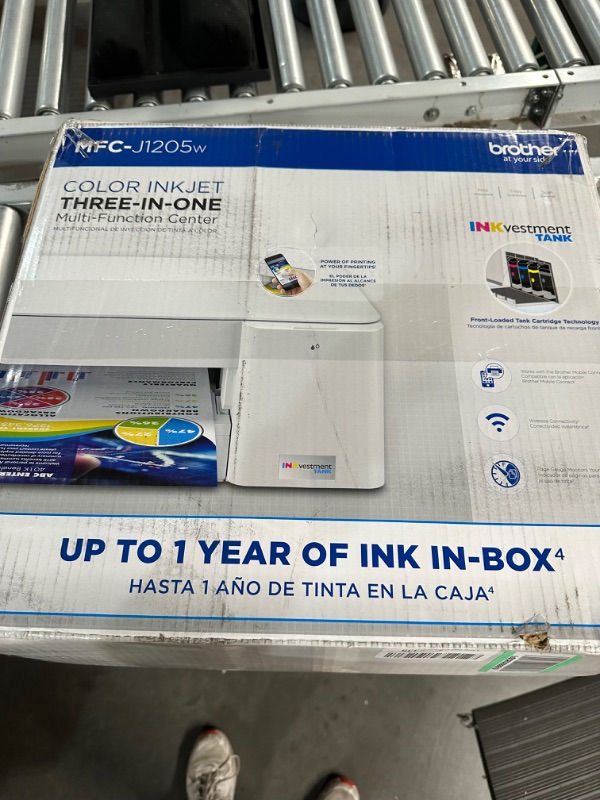 Photo 7 of Brother MFC-J1205W INKvestment-Tank Wireless Multi-Function Color Inkjet Printer with Up to 1-Year in Box,white