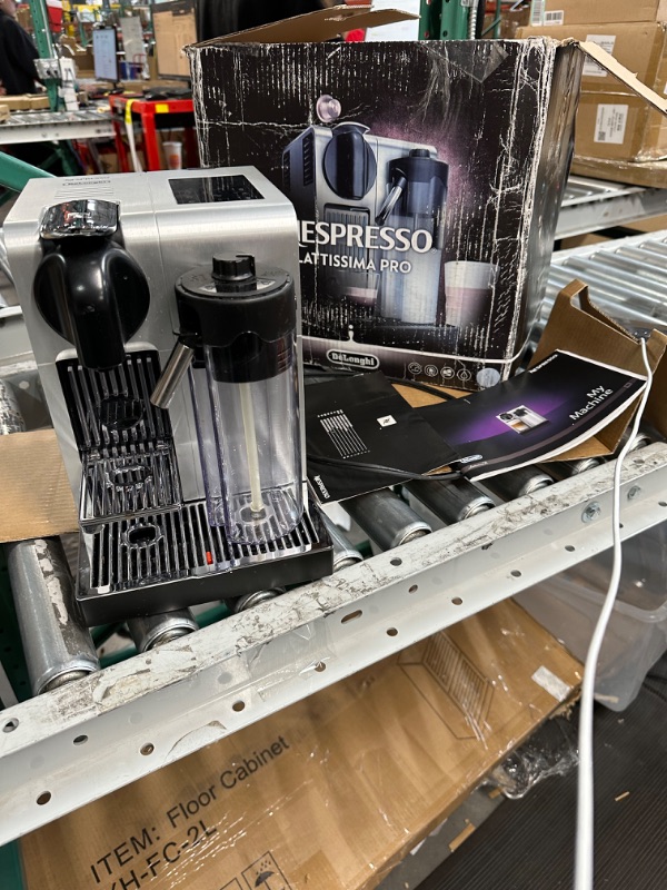 Photo 3 of *PARTS ONLY SEE NOTES*
Nespresso Lattissima Pro Espresso Machine by De'Longhi with Milk Frother, Silver