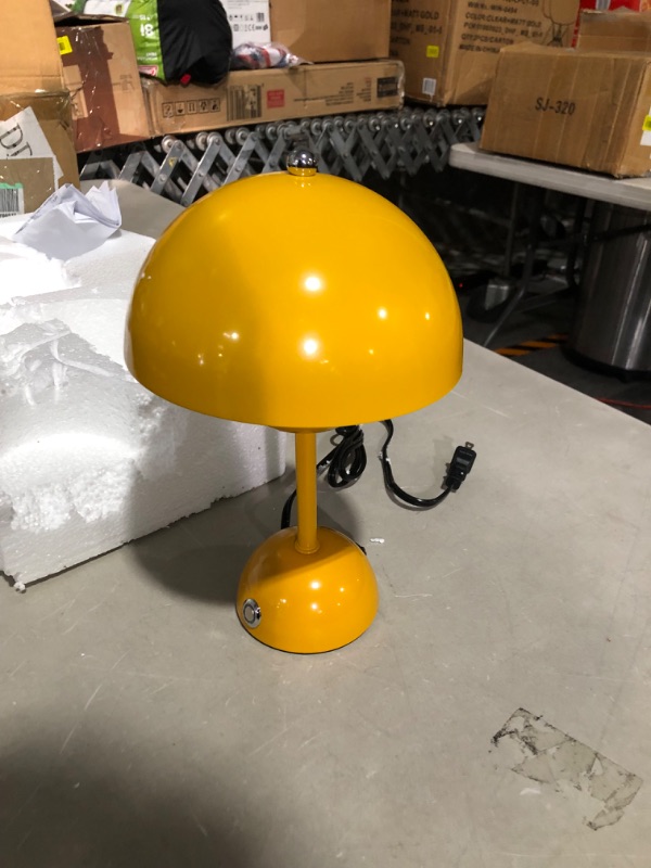 Photo 6 of ***FLICKERS WHEN PLUGGED IN - NONFUNCTIONAL***
LITFAD Modern Nordic LED Table Lamp Wrought Iron Yellow