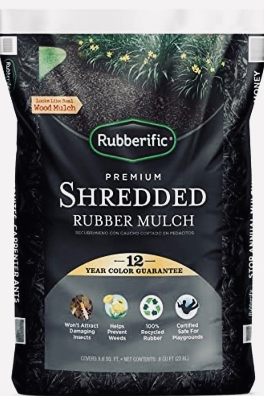 Photo 2 of Rubberific 0.8 cu ft Shredded Rubber Mulch (Black)