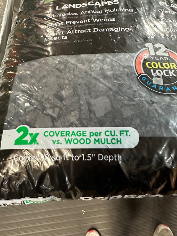 Photo 7 of Rubberific 0.8 cu ft Shredded Rubber Mulch (Black)