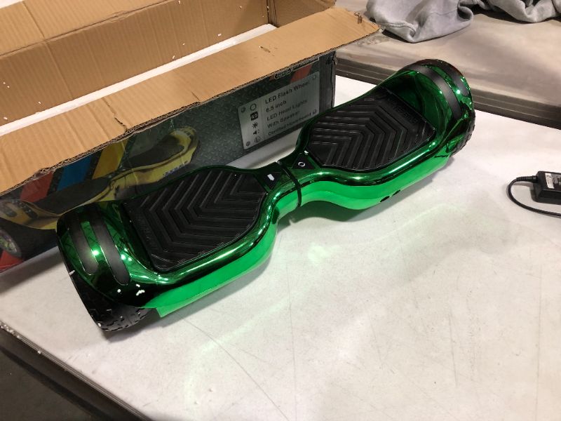 Photo 2 of ***LIGHTS UP WHEN PLUGGED IN - UNABLE TO TEST FURTHER***
HOVERSTAR All-New HS2.0 Hoverboard All-Terrain Two-Wheel Green
