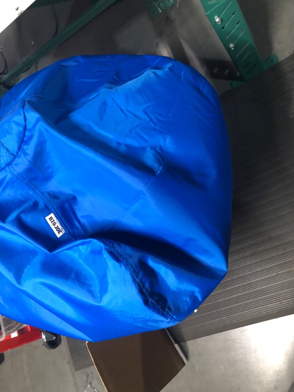 Photo 3 of **HOLE BY ZIPPER** Big Joe Classic Beanbag Chair, Sapphire Sapphire Round