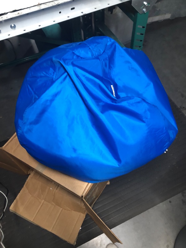 Photo 2 of **HOLE BY ZIPPER** Big Joe Classic Beanbag Chair, Sapphire Sapphire Round