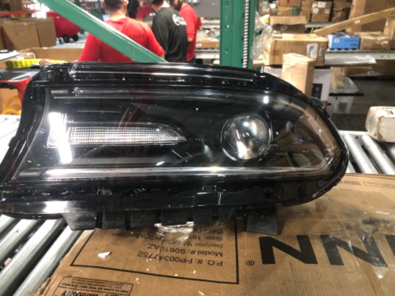 Photo 3 of ACANII - For [Halogen Model] 2015-2022 Dodge Charger LED DRL Tube Projector Headlight Headlamp Driver Side, w/o Logo