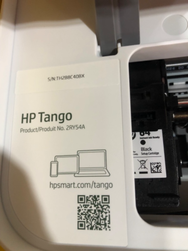 Photo 5 of HP - Tango Wireless Instant Ink Ready Inkjet Printer - Wisp Gray