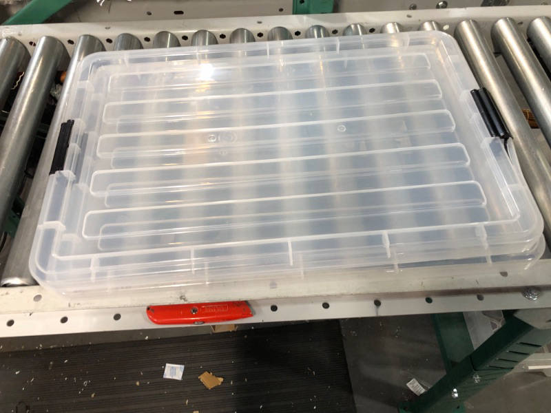 Photo 3 of  *Stock Photo For Reference* Thin Plastic Portable Project Storage Case with Snap-Tight Closure Latch