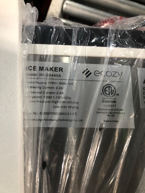 Photo 2 of **PARTS ONLY** ecozy Countertop Ice Maker