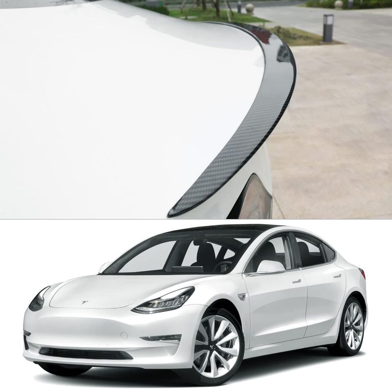 Photo 1 of Maysoo Tesla Model 3 Spoiler 2017-2023 Tesla Model 3 Rear Trunk Spoiler CARBON FIBER