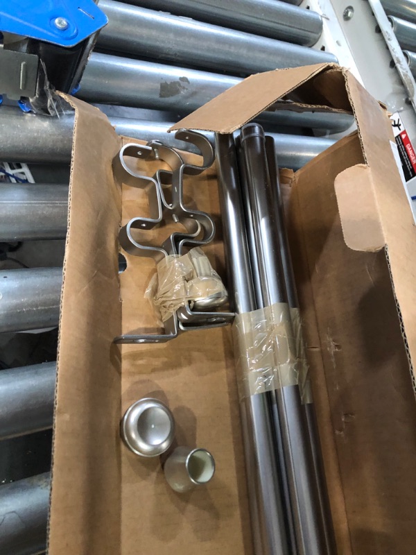 Photo 1 of 1 Inch Double Bay Window Curtain Rods,36-72 Inch Center Rod for window 