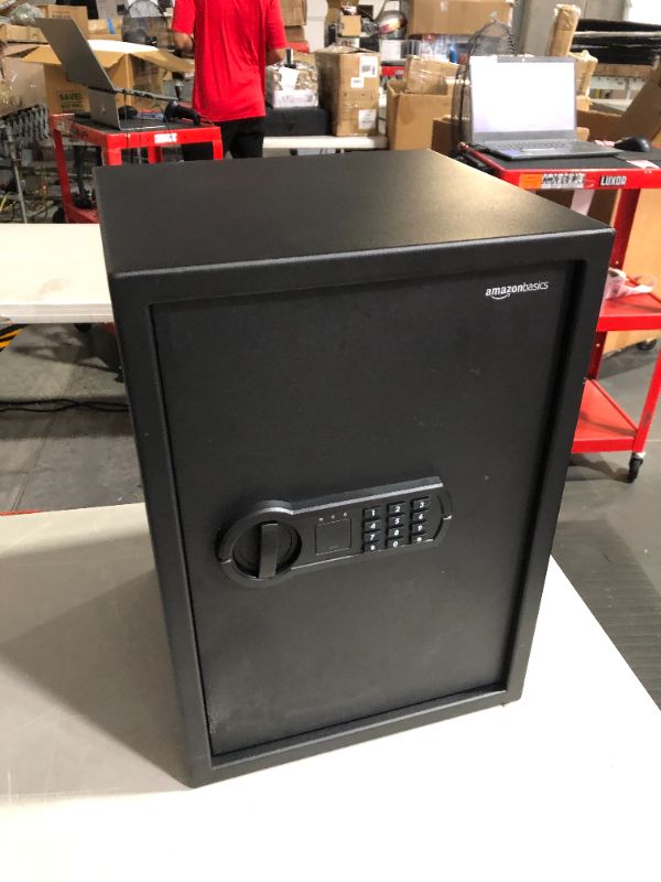 Photo 5 of ***NOT FUNCTIONAL - NO KEYS - LOCKED - SEE NOTES***
Amazon Basics Steel Home Security Safe with Programmable Keypad 