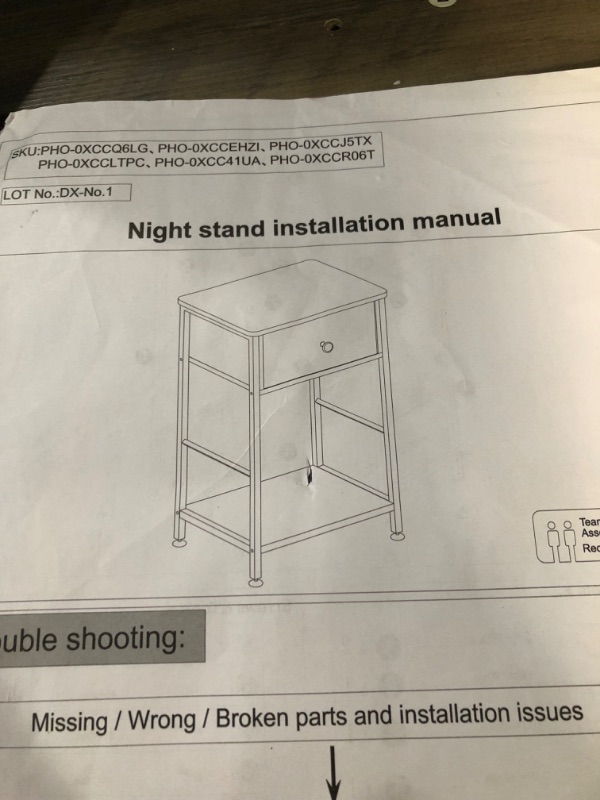 Photo 4 of * used item * incomplete *
AMHANCIBLE Night Stand End Side Tables Living Room 