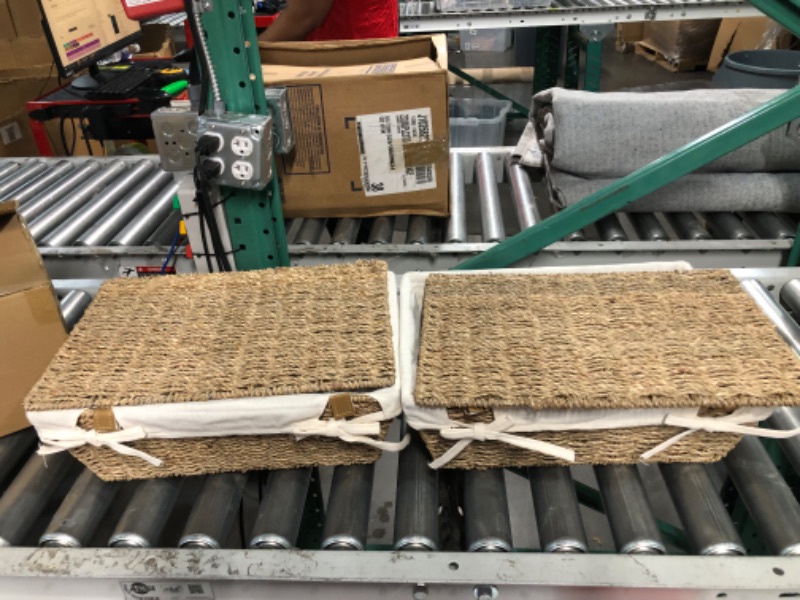 Photo 1 of StorageWorks Wicker Baskets, Seagrass Baskets for Organizing