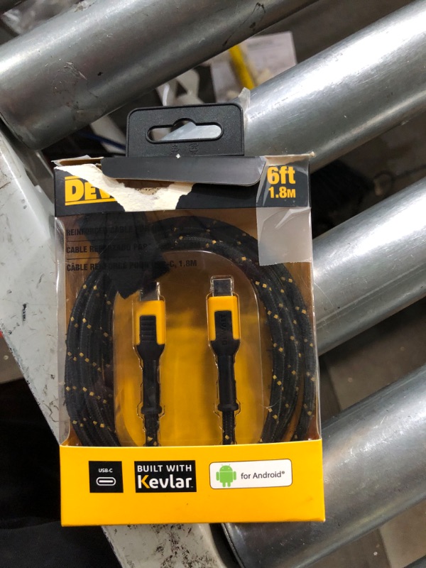 Photo 3 of dewalt type c to type c cable 6 ft. black/yellow