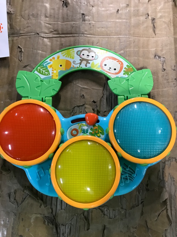 Photo 3 of Bright Starts Safari Beats Musical Drum Toy with Lights, Ages 3 Months +, Multi