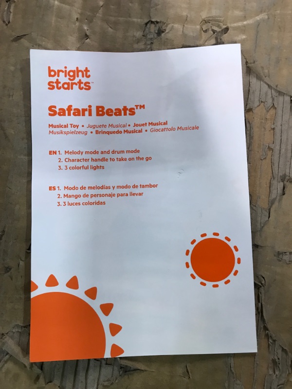 Photo 2 of Bright Starts Safari Beats Musical Drum Toy with Lights, Ages 3 Months +, Multi